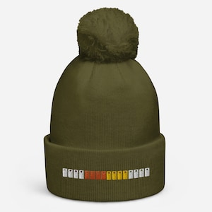 808 Drum Machine Inspired Pom pom beanie