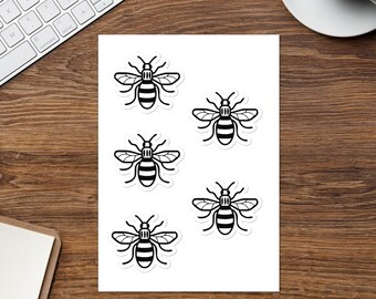 Manchester Bee Worker Bee Sticker sheet 5 Bees