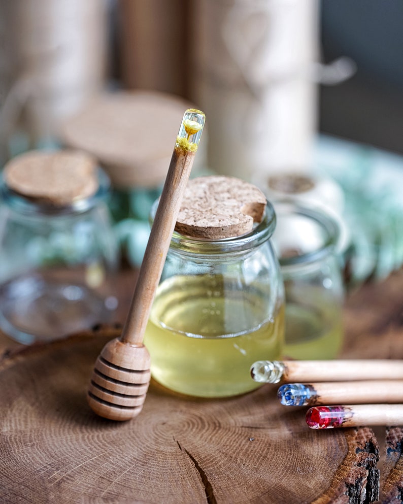 Dipper Unique Personalized Honey Dipper With Flowers, Honey Jar, Gift Wedding Set ...