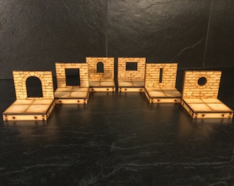 Archivos de corte láser para terreno de mazmorra, complemento de aberturas de pared, SVG, Glowforge, Dungeons and Dragons, mazmorra modular, DnD, 3 mm, SVG, AI, PDF