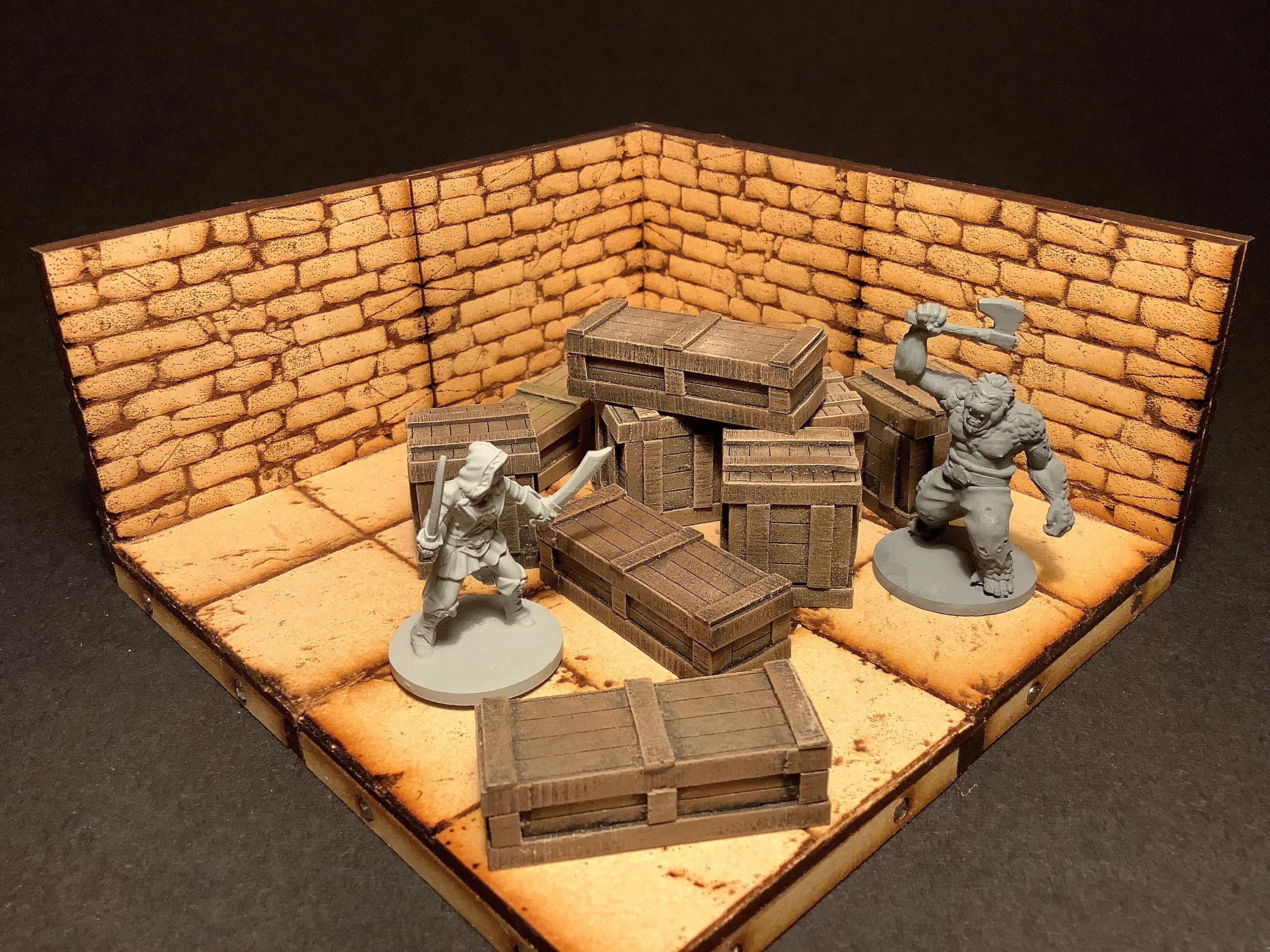 Crates Laser Cut Files, Scatter Terrain, Glowforge, Svg, Pdf, Ai