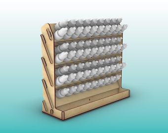 Vallejo & Army Painter Paint Rack with Tray laser cutting file for 3mm and 1/8 Inch material, SVG, PDF, Ai