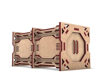 WTC Compatible Shipping Container Laser Cut File, SVG, Scatter Terrain, Infinity, Wargame Scenery, 2mm, 3mm, ai, pdf, svg