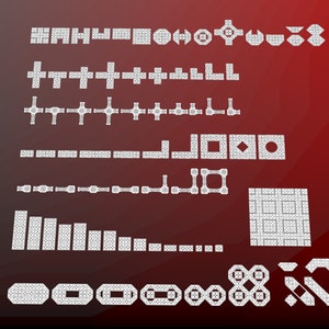 Dodatek Platforms do plików laserowo wycinanych w sektorze Nekropolii, svg, ai, pdf, teren wycinany laserowo, sceneria scifi, 3 mm, 28 mm wargaming