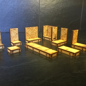 Arquivos de corte a laser Dungeon Terrain, complemento de blocos avançados, SVG, Glowforge, Dungeons and Dragons, Modular Dungeon, DnD, 3mm, svg, ai, pdf