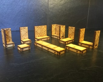 Archivos cortados con láser para terreno de mazmorra, complemento de mosaicos avanzados, SVG, Glowforge, Dungeons and Dragons, mazmorra modular, DnD, 3 mm, SVG, AI, PDF