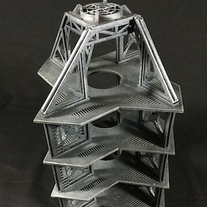 Dodatek Tower do The Sectorplex, - pliki wycinane laserowo, svg, ai, pdf, dxf, teren wycinany laserowo, sceneria scifi, teren do gier wojennych mdf