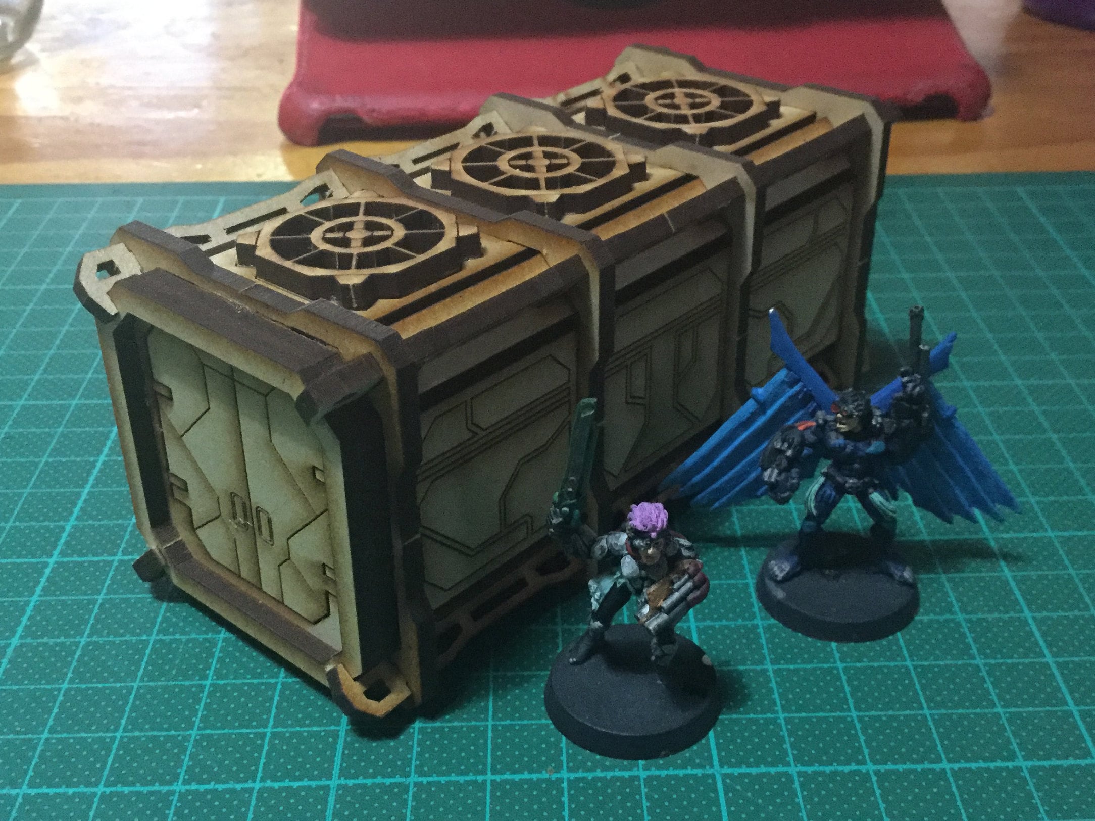 Shipping Container Laser Cut File, Scatter Terrain, wargame terrain, Infinity, Scifi Scenery, svg, ai, pdf, dxf