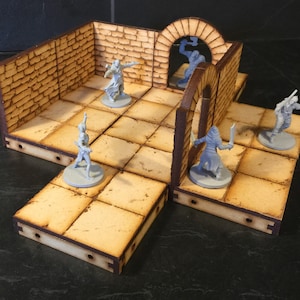 Pliki wycinane laserowo Dungeon Terrain, SVG, Glowforge, Dungeons and Dragons, Modular Dungeon, DnD, 3D Dungeon, 3mm, AI, PDF, DXF