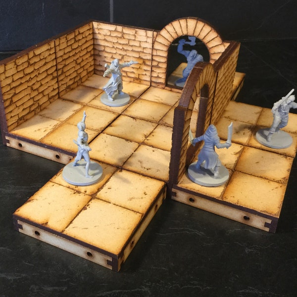 Dungeon Terrain Laser Cut files, SVG, Glowforge, Dungeons and Dragons, Modular Dungeon, DnD, 3D Dungeon, 3mm, ai, pdf, dxf