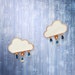 Cloud earring,raindrop stud earring,Cloud raindrop stud earring,cloud drop earring,raindrop stud earring,cute earring, kawaii earring,korean 