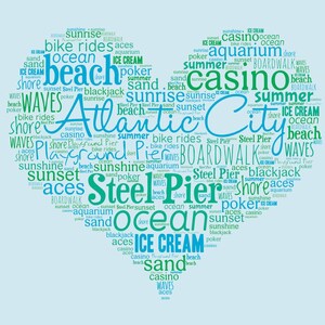A Day in Atlantic City, NJ - Art Print - 11x14 Matted