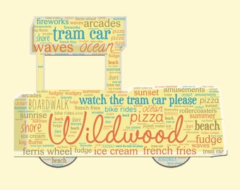 Watch the Tram Car, Please! - Matted 11"x14" Wildwood Art Print