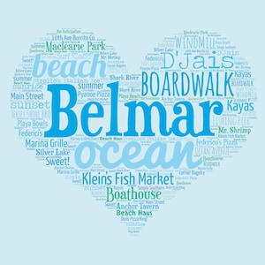 A Day in Belmar, NJ - Matted 11x14&quot; Art Print