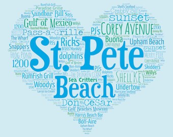 A Day in St. Pete Beach, FL - Matted 11x14" Art Print