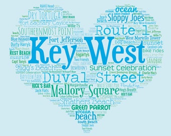 A Day in Key West, FL - Matted Art Print (11x14" or 16x20")