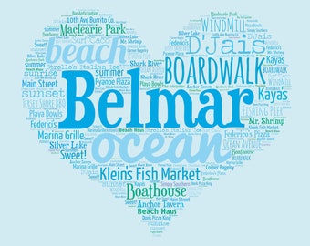 A Day in Belmar, NJ - Matted 11x14" Art Print