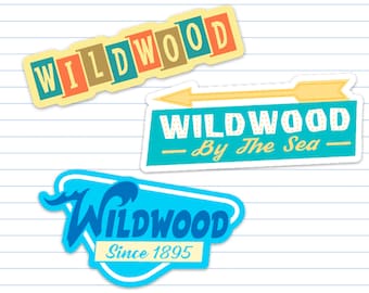 Wildwood Retro Sticker 3-Pack