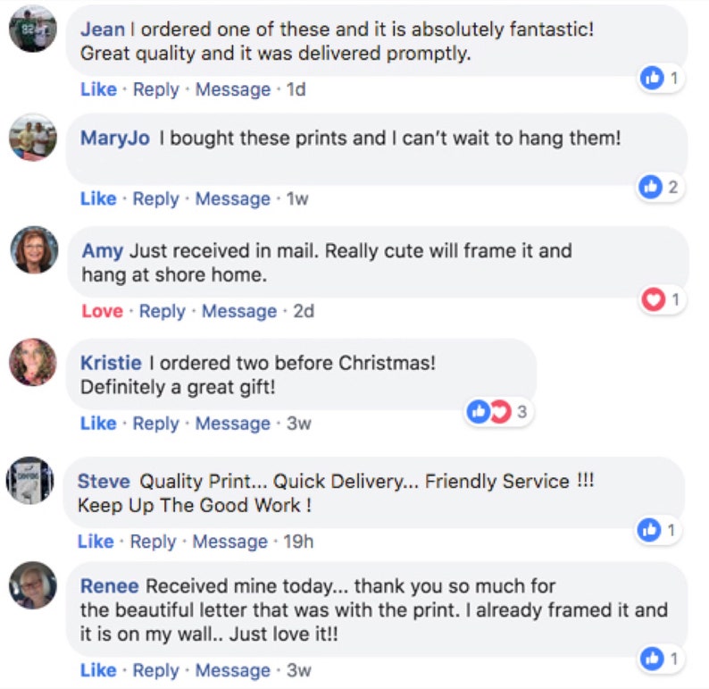 May include: Screenshot of customer reviews for a product. The reviews are from various customers, with comments about the product's quality, delivery, and overall satisfaction. The reviews include the customer's name, comment, and interaction buttons.