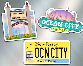 Ocean City NJ "Summer Days" Magnet 3-Pack