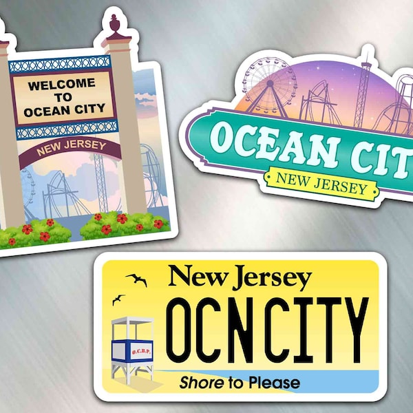 Ocean City NJ "Summer Days" Magnet 3-Pack