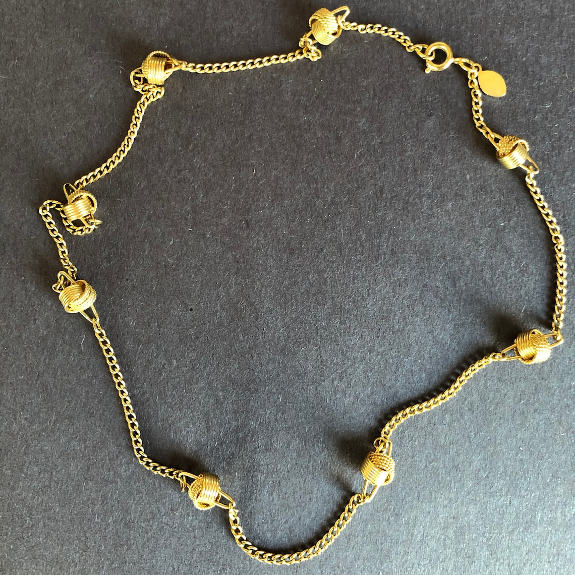 Vintage AVON Gold Knot Necklace - Etsy