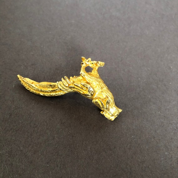 1970s Vintage Gold Bird Brooch - image 4