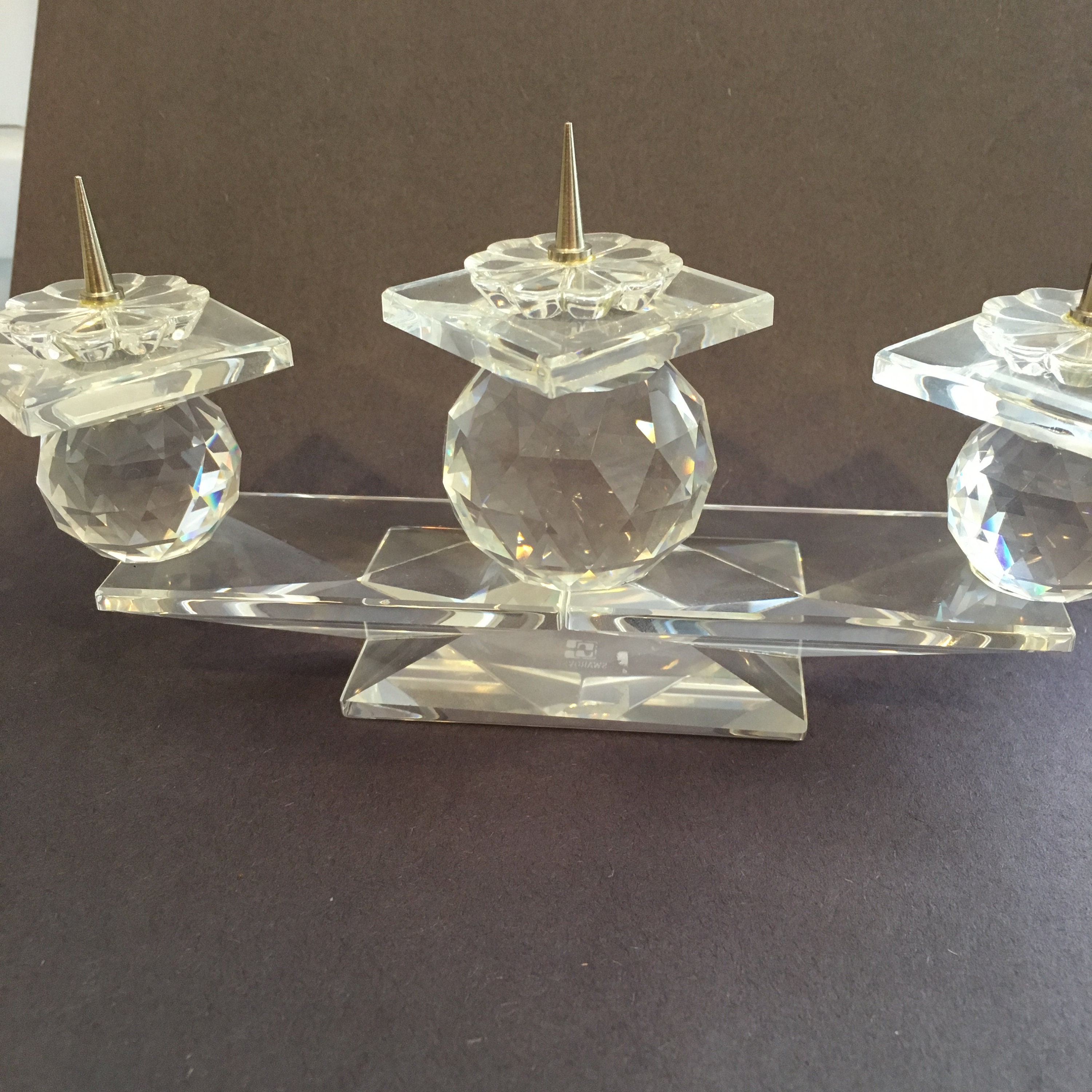Swarovski 3-tier Candelabra Candle Holder 7600 NR 107 in Box