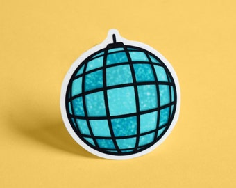 Groovy Disco Ball Vinyl Sticker | 1970s Mirror Ball