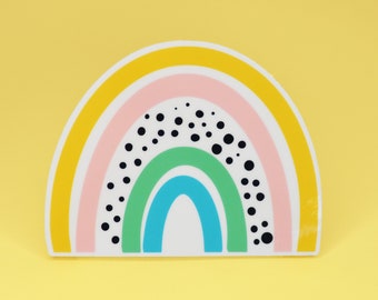 Rainbow Sticker | Cute Pastel Style Rainbow Vinyl Sticker | Laptop Decal | Water Bottle Sticker | Rainbow Decoration