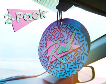 Car Air Freshener 2-Pack | Cute Car Accessories | 80s and 90s Aesthetic | Rad