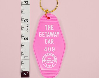 Black! Taylor Swift Getaway Car Key Chain, Retro-Style, Motel Keychain