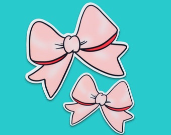 Pink Ribbon Sticker | 2 Pack | Laptop Decal