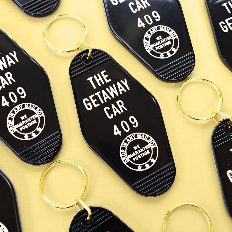 Getaway Car Keychain Motel Keychain Vintage Hotel Tag Etsy