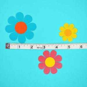 Retro Flower Power Stickers | 60s Mod Vinyl Decal, 3-Pack bild 4