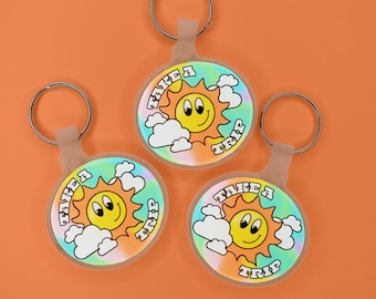 Take a Trip Acrylic Keychain | Purse Charm | Trippy Hippie