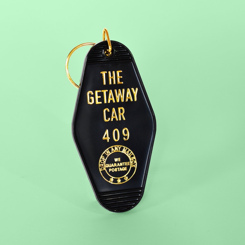 Getaway Car Keychain Motel Keychain Vintage Hotel Tag Etsy