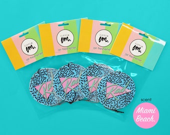 80s Rad Car Air Freshener 4-Pack | Miami Beach Scent