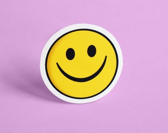Happy Face Vinyl Sticker | 1970s | Hippie