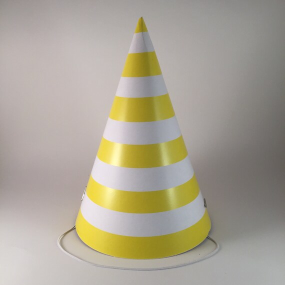 Chevron Purple Cone Happy Birthday Party Hats for Kids and Adults Set of 8 Standard Size