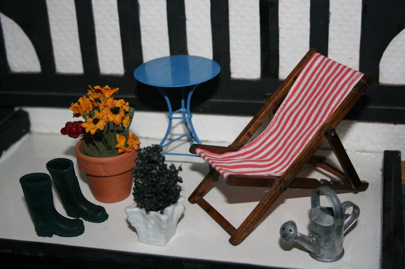 Dolls House Garden Patio Furniture Vintage Outdoor Table Etsy