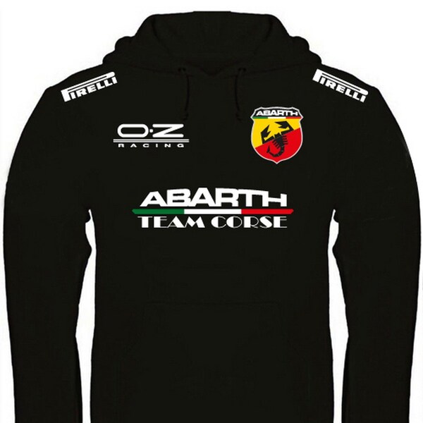 Felpa con cappuccio Abarth Team Corse personalizzata