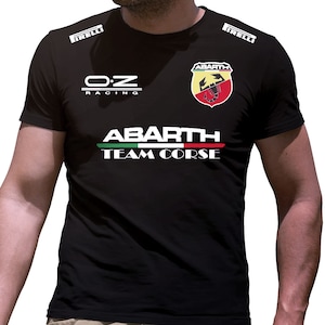 T-shirt Abarth Team Corse passionné de voiture fan art cadeau Noir