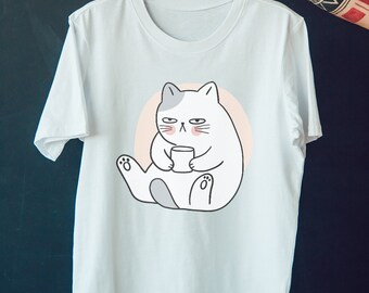 Camiseta Gato Camiseta Gatitos Amantes de los gatos Regalo de mascotas Gato lindo Smm07