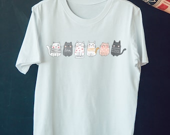 Camiseta de gato Gatitos Gatitos Amantes de los gatos Regalo de mascotas Gato lindo 1048