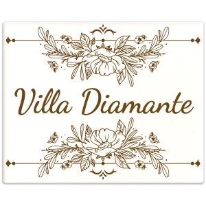 Personalized House Number Tile 20 x 25 cm with your address and house number FP06