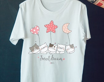 Camiseta Gato Camiseta Gatitos Amantes de los gatos Mascotas Regalo Gato lindo 512