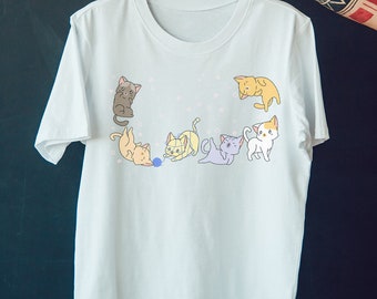 Camiseta Gato Camiseta Gatitos Amantes de los gatos Mascotas Regalo Gato lindo 877