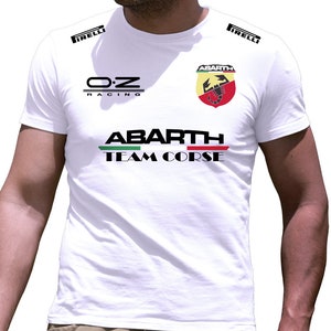 T-shirt Abarth Team Corse passionné de voiture fan art cadeau Blanc