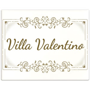 Personalized House Number Tile 20 x 25 cm with your address and house number FP05